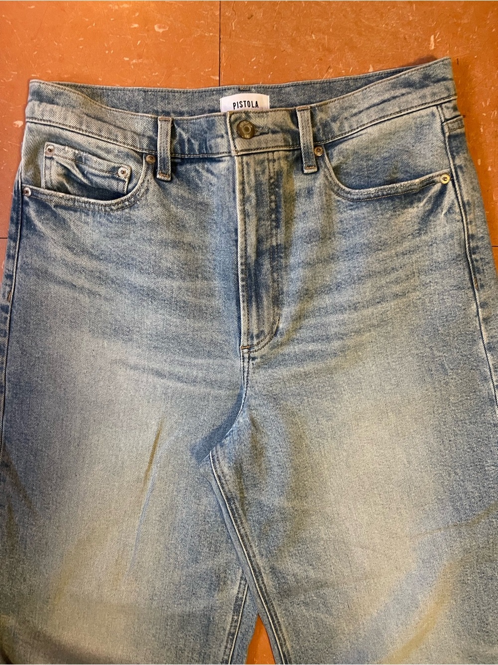 pistola Light Blue High-Rise Wide Leg Jeans - Picture 7 of 9